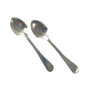 2 Vintage Silver Plate Jelly Spoons Pair Made in England